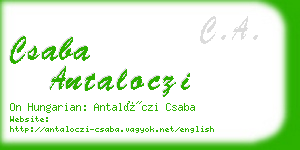 csaba antaloczi business card